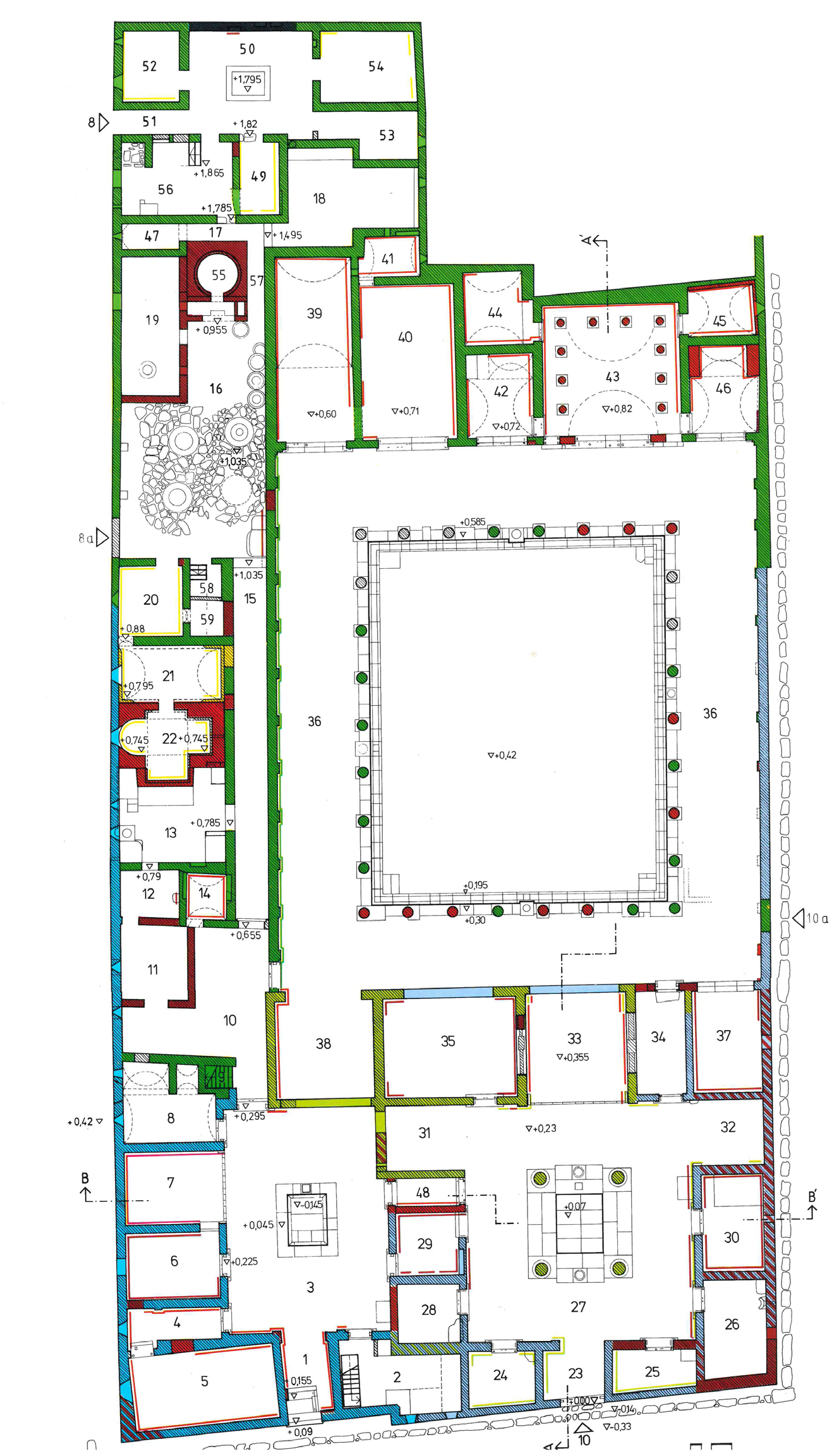 VI.11.8.9.10 Planimetria della Casa del Labirinto (Strocka 1991) VI.11.8.9.10 Casa del Labirinto Plan